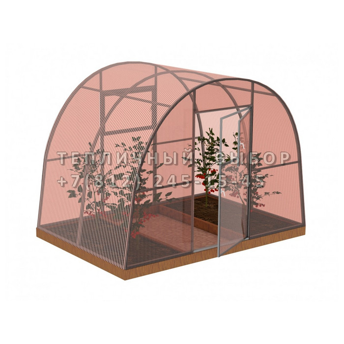 Теплица из поликарбоната-фито Арочная 3х2 h=2.1 м профиль 30х30 мм