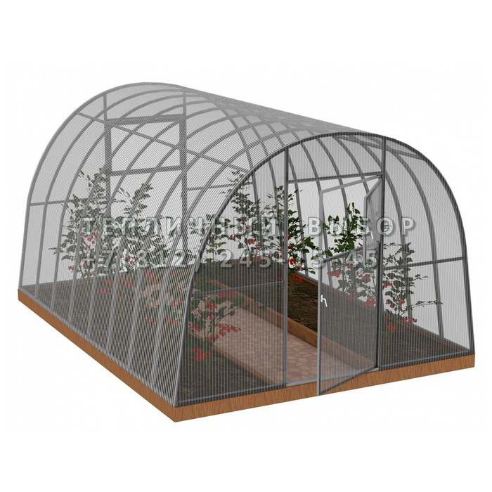 Теплица из поликарбоната Арочная 3х12 h=2.1 м профиль 30х30 мм